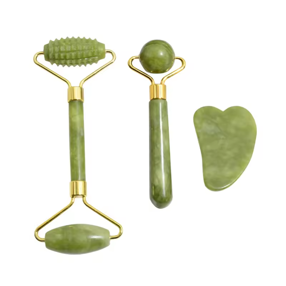VitaBloom - 3-in-1 Jade Gesichtsmassage-Set