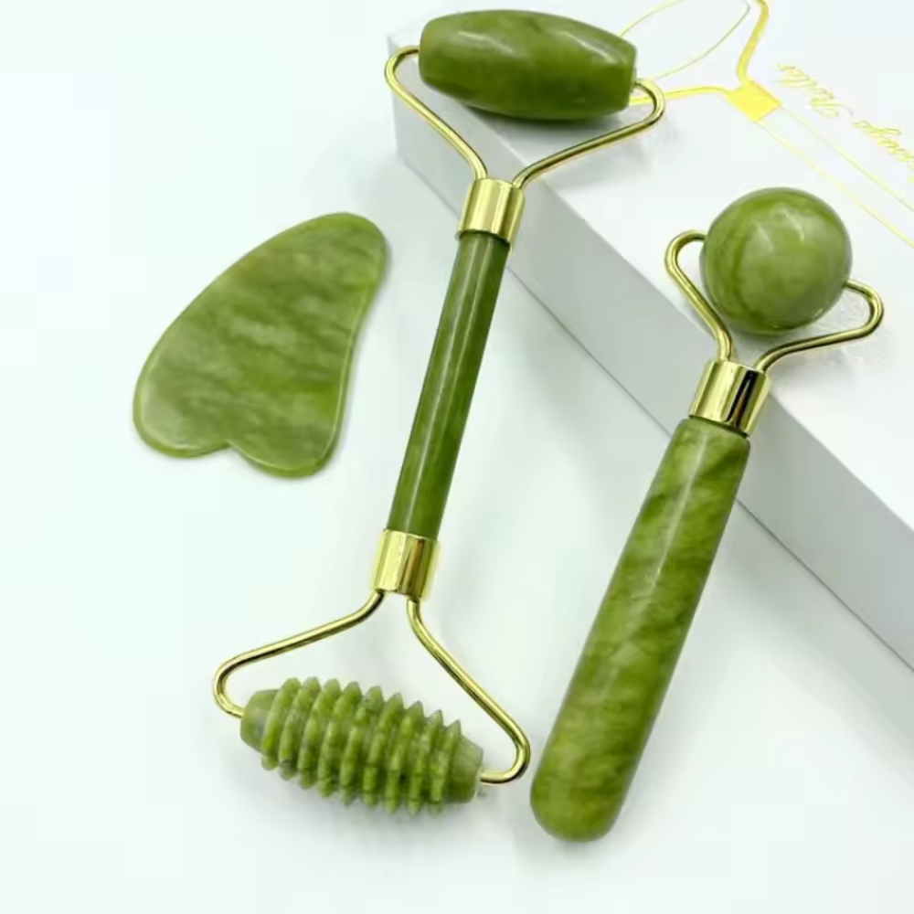 VitaBloom - 3-in-1 Jade Gesichtsmassage-Set